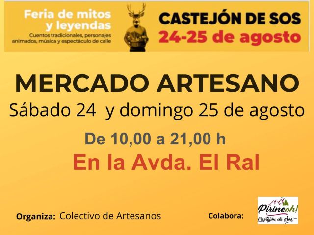 MERCADO ARTESANO - Días 24 y 25 agosto en Avda. El Ral