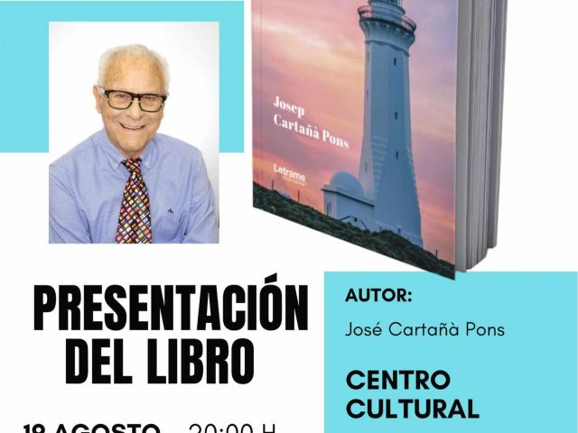 Presentación del libro "Trascendencia y Libertad"  de José Cartañá el 19 agosto a las 20,00 h