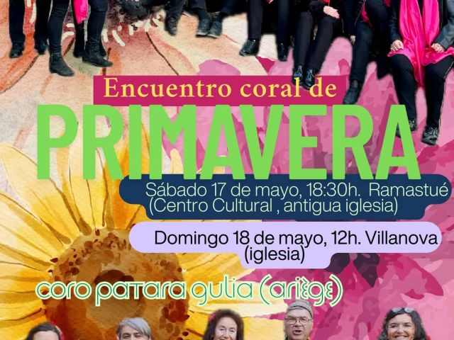 Encuentro Coral de Primavera - Sábado 17 de mayo a las 18,30 en Ramastue