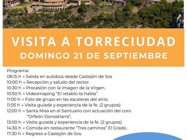 Visita a Torreciudad - Domingo 21 de septiembre 2025