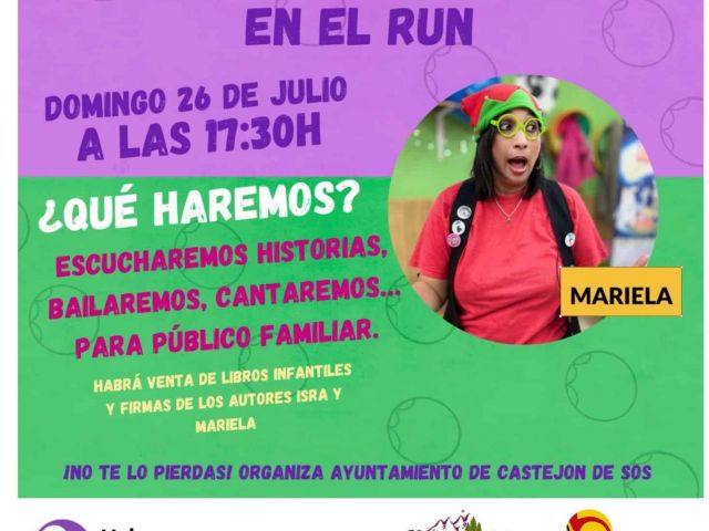 Cuentacuentos ¡Esto se va de cuento!-Domingo 26 de julio 17,30 h en El Run