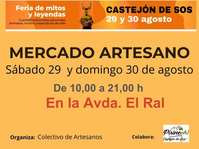MERCADO ARTESANO - Días 29 y 30 agosto por Avda. El Ral de Castejón de Sos